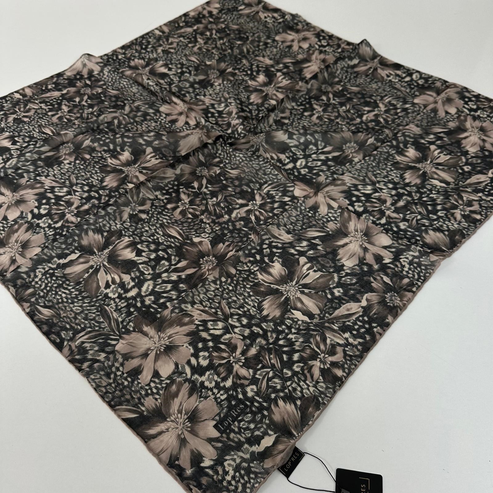 Lop'res Soft Pamuklu Eşarp Siyah Vizyon   LDNA1505
