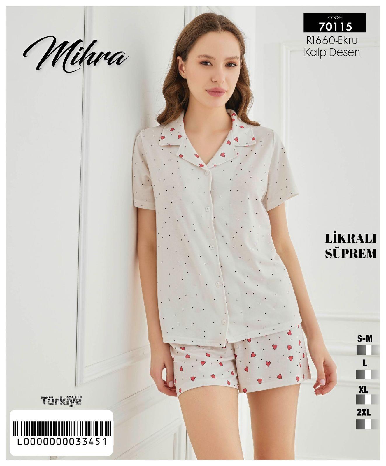 Mihra Likralı Süperm Atletli Şortlu Takım PJS1001