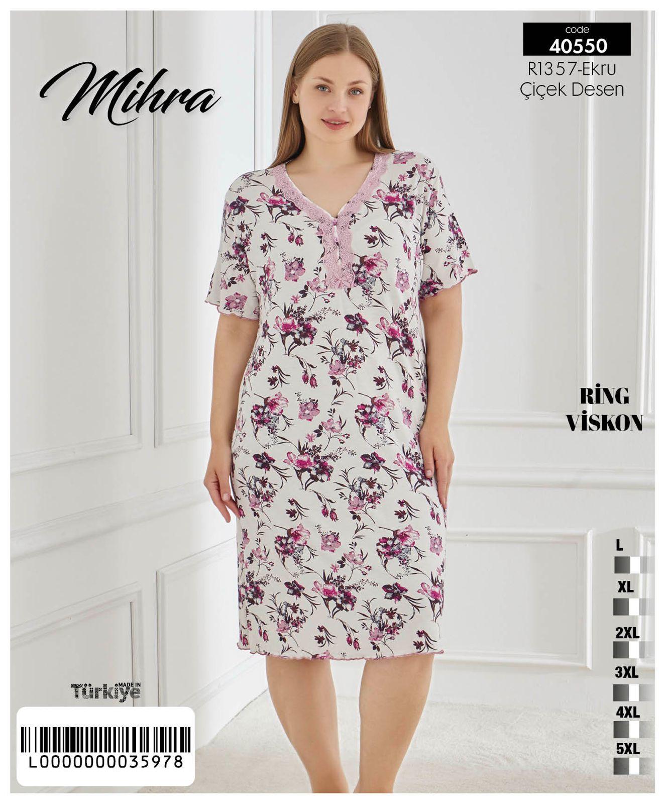Mihra Viskon Uzun Gecelik PJD0201