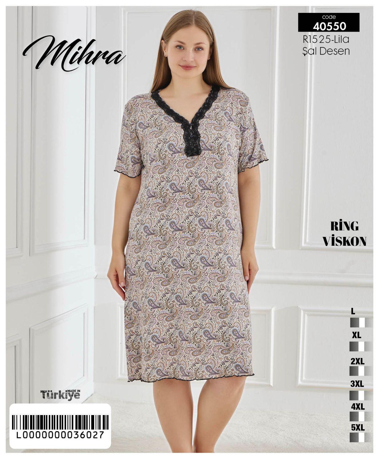 Mihra Viskon Uzun Gecelik PJD0601