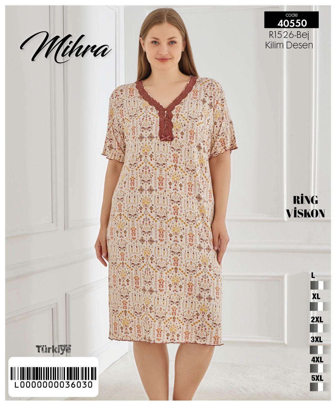 Mihra Viskon Uzun Gecelik PJD0701