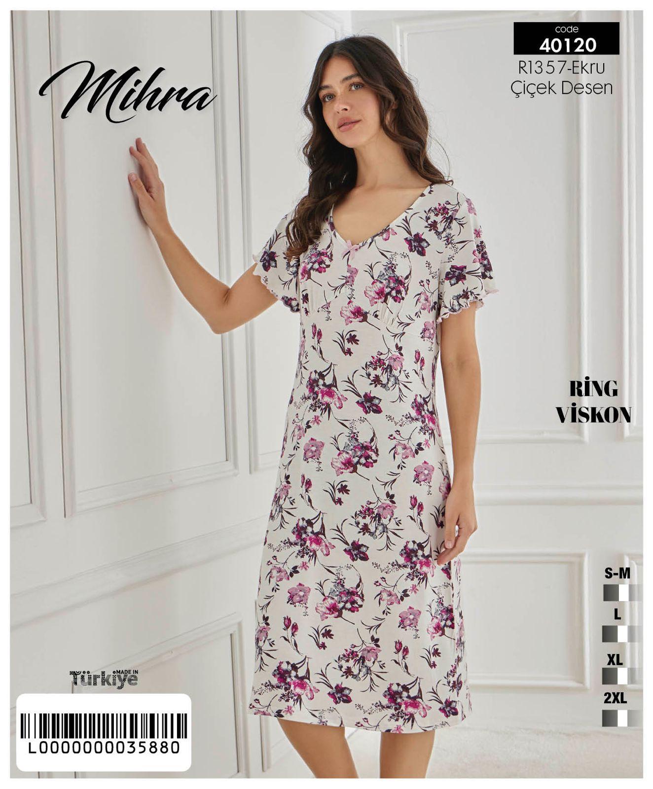 Mihra Viskon Uzun Gecelik PJD1001