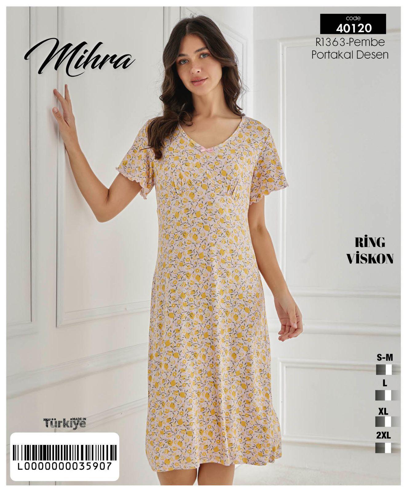 Mihra Viskon Uzun Gecelik PJD1201