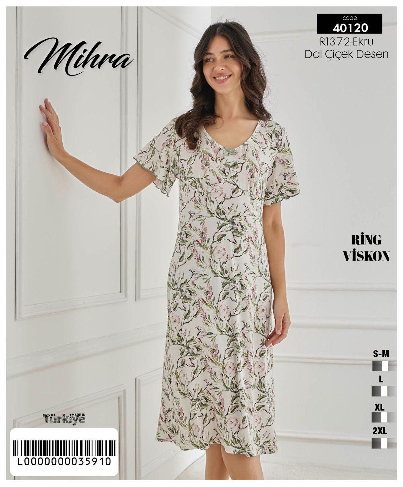 Mihra Viskon Uzun Gecelik PJD1301