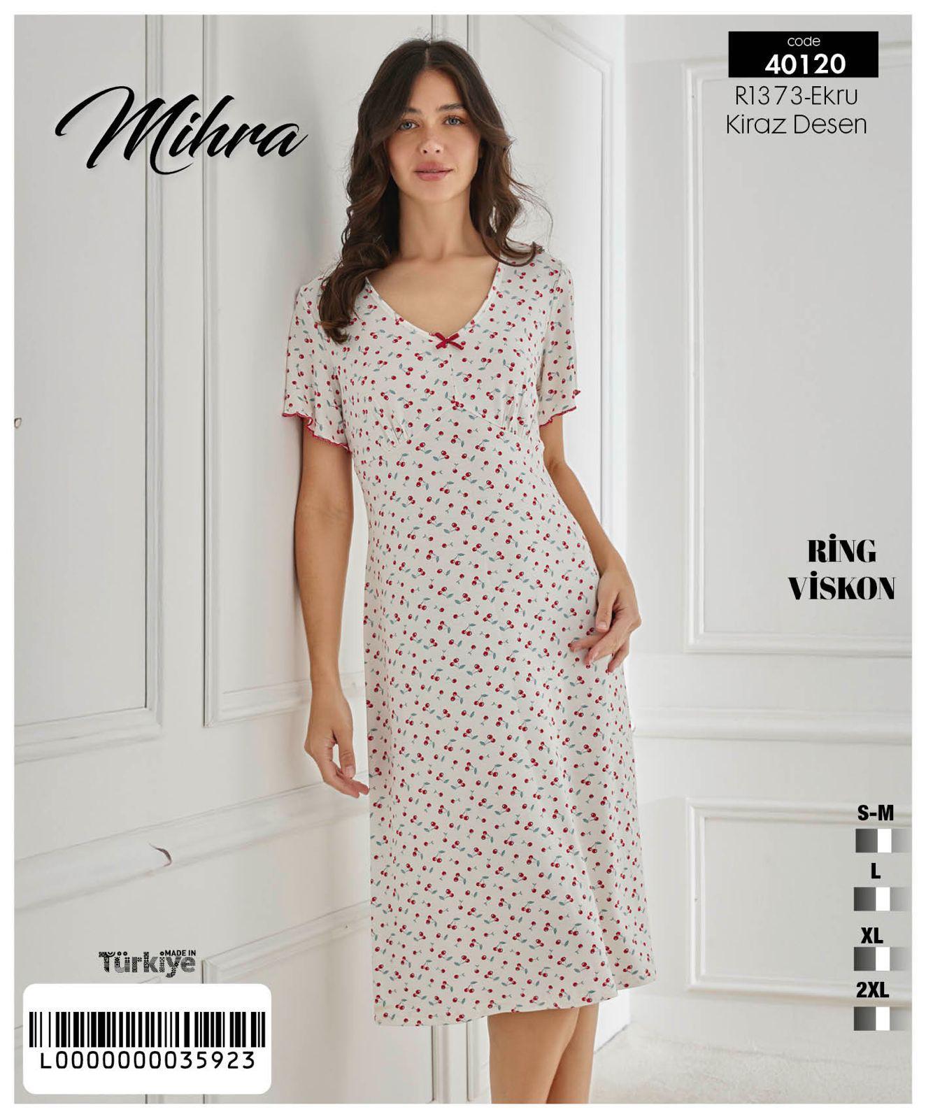 Mihra Viskon Uzun Gecelik PJD1401