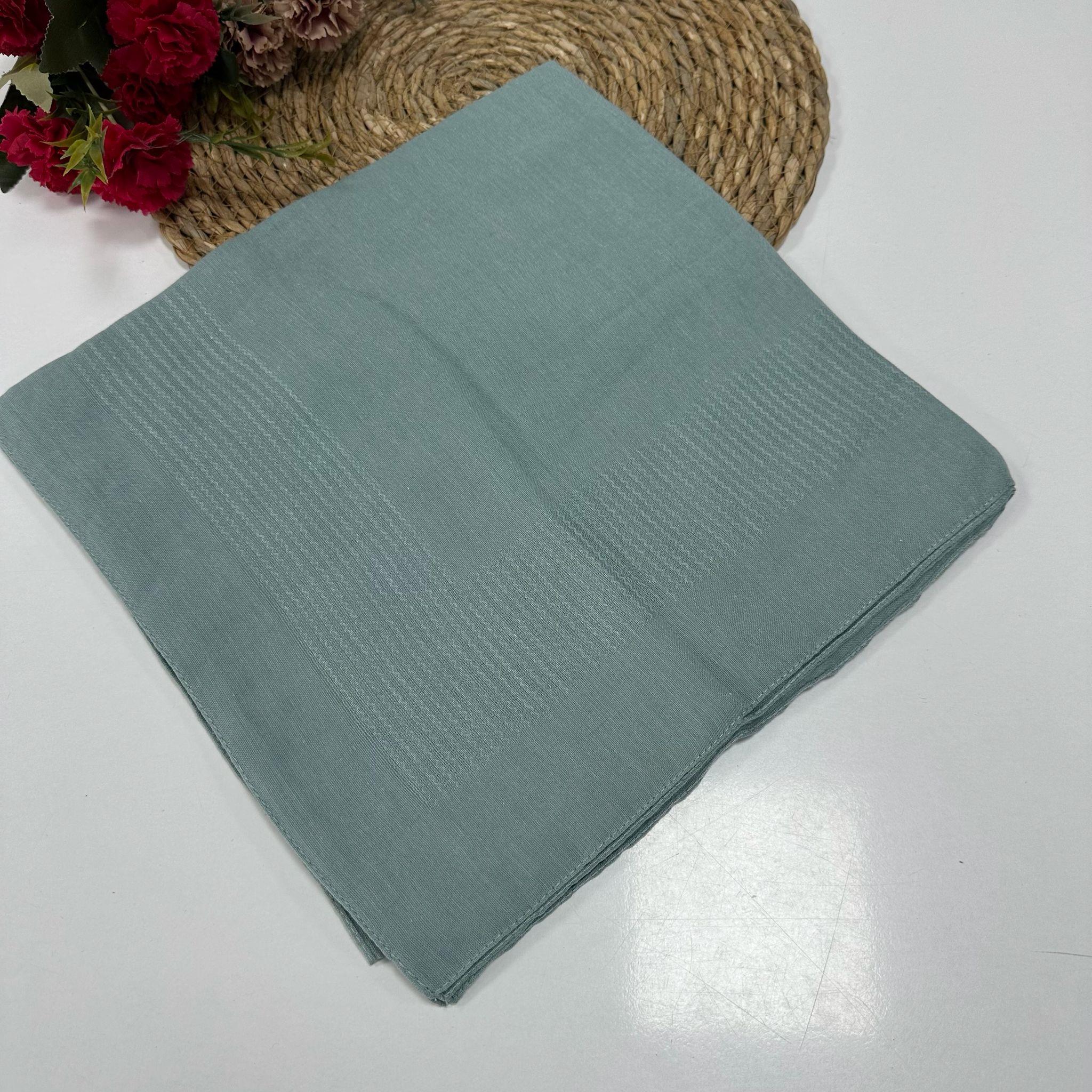 Miray 120 cm Pano Pamuk Eşarp Açık Turkuaz   BYA0431