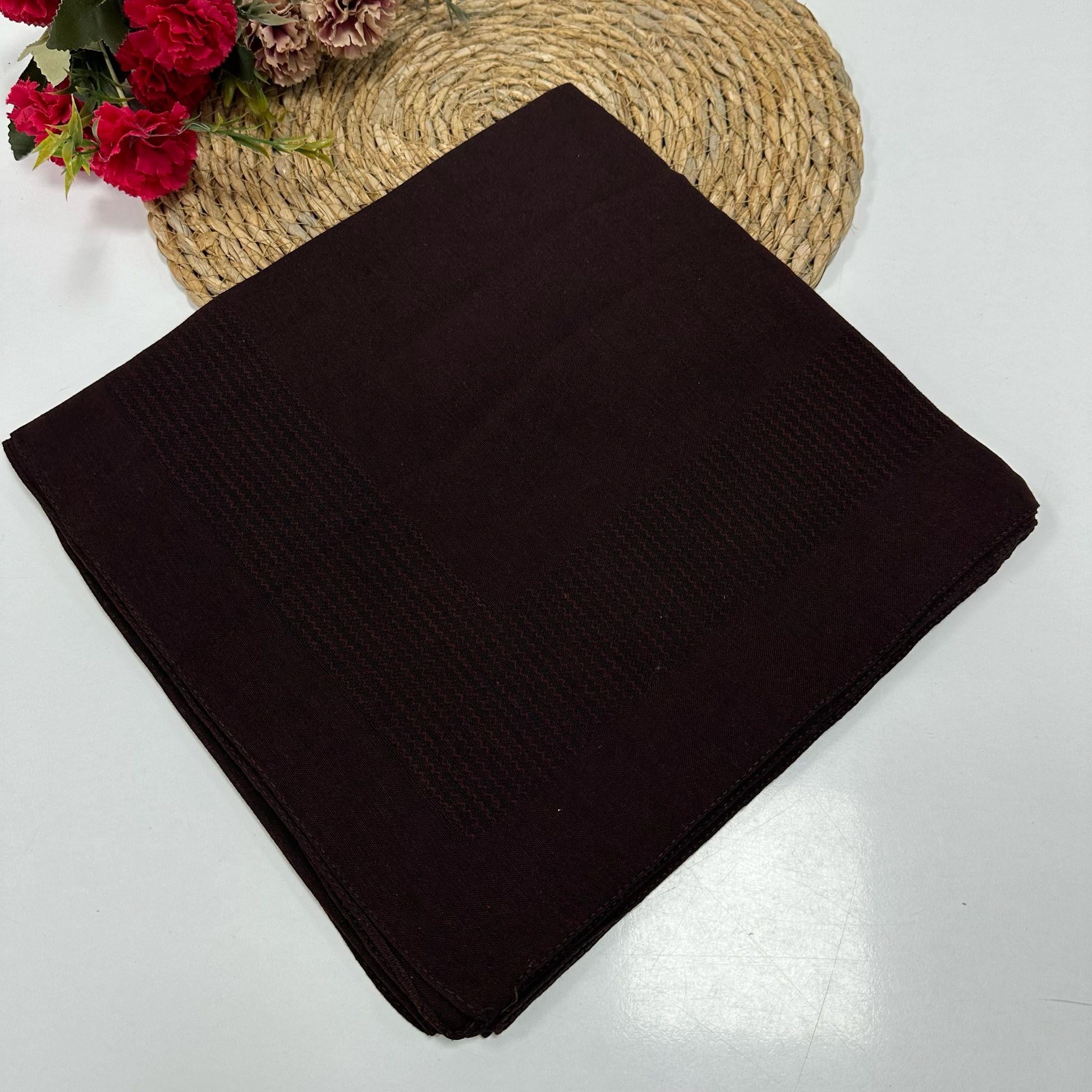 Miray 120 cm Pano Pamuk Eşarp Kızıl Kahve  BYA0407