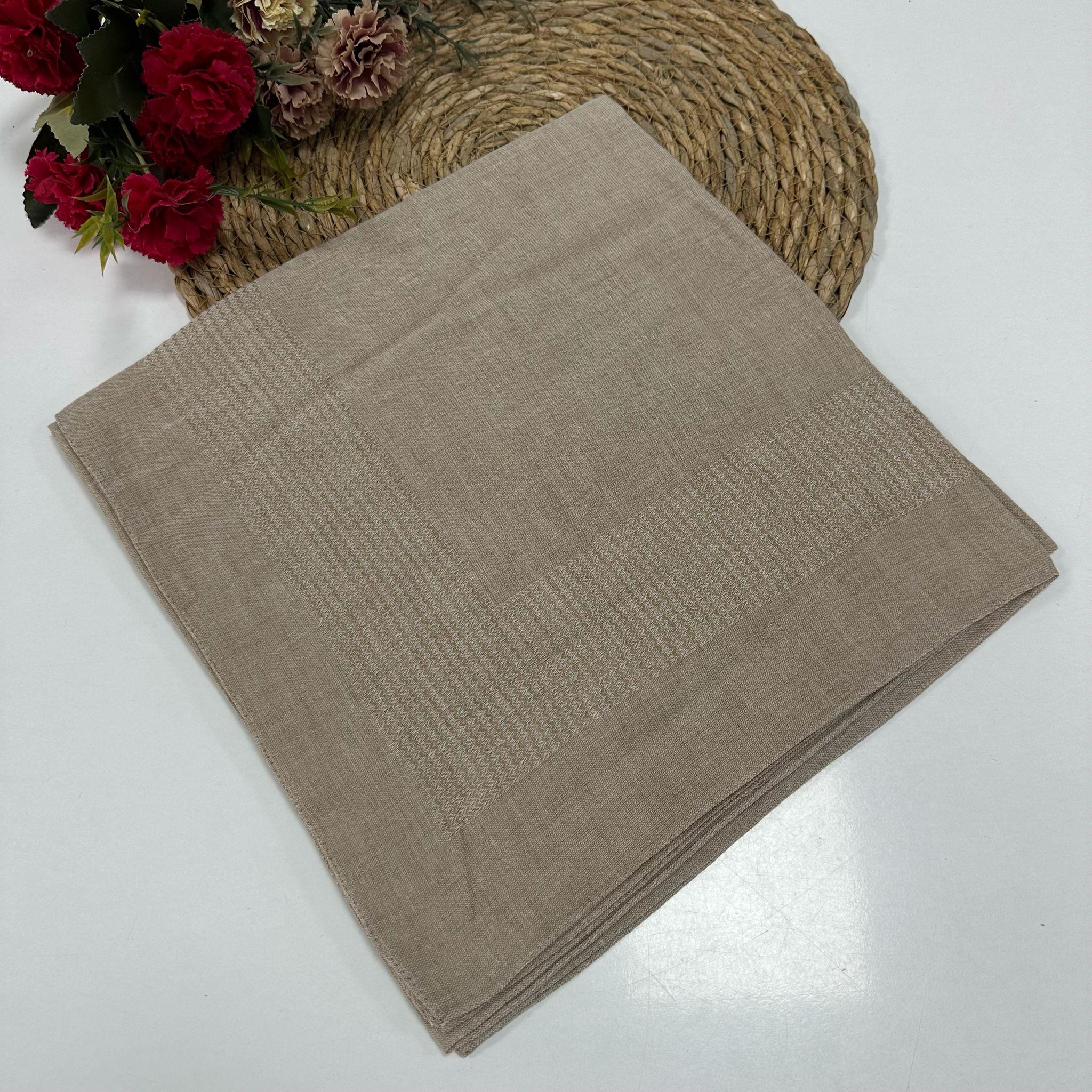 Miray 120 cm Pano Pamuk Eşarp Krem Bej  BYA0405