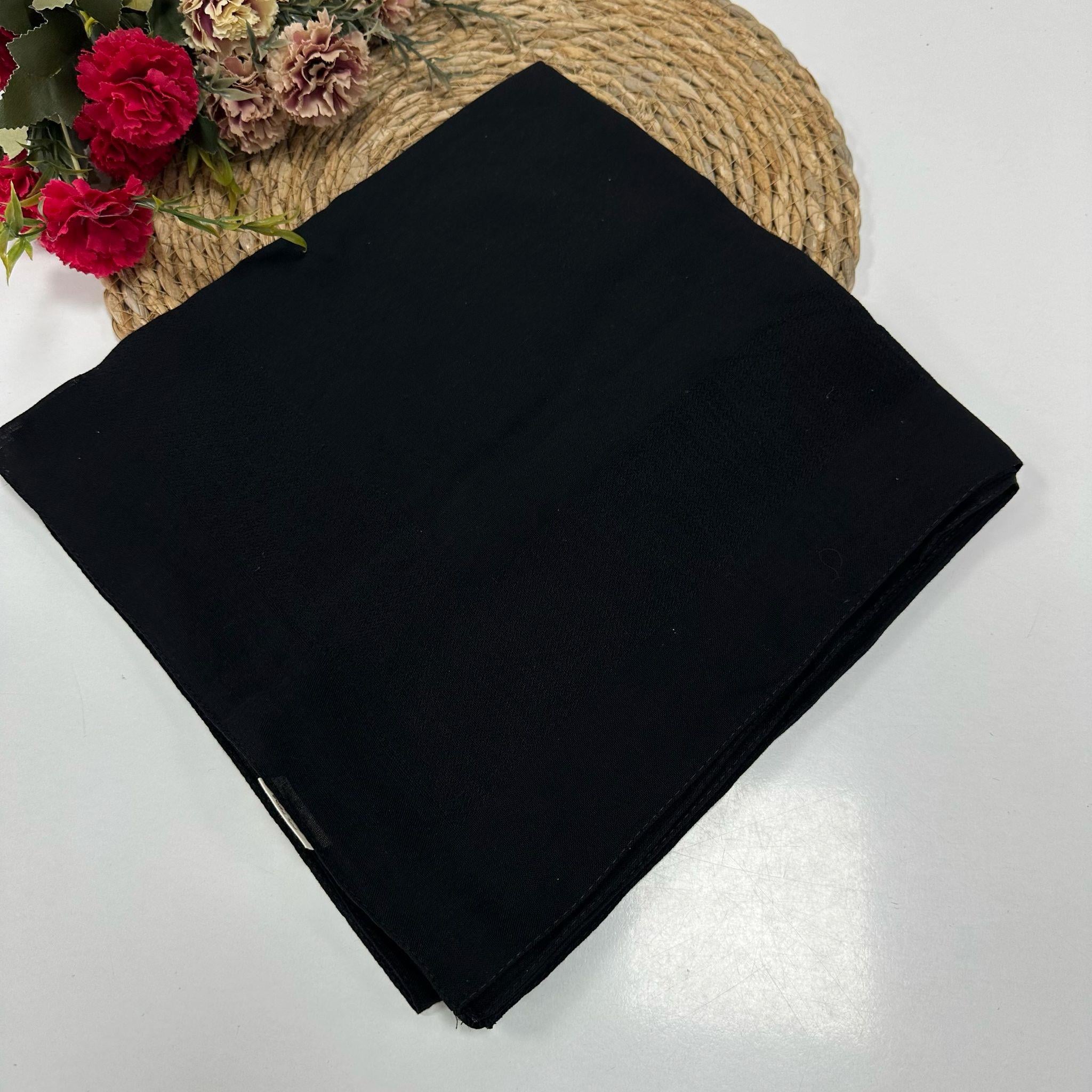 Miray 120 cm Pano Pamuk Eşarp Siyah BYA0401