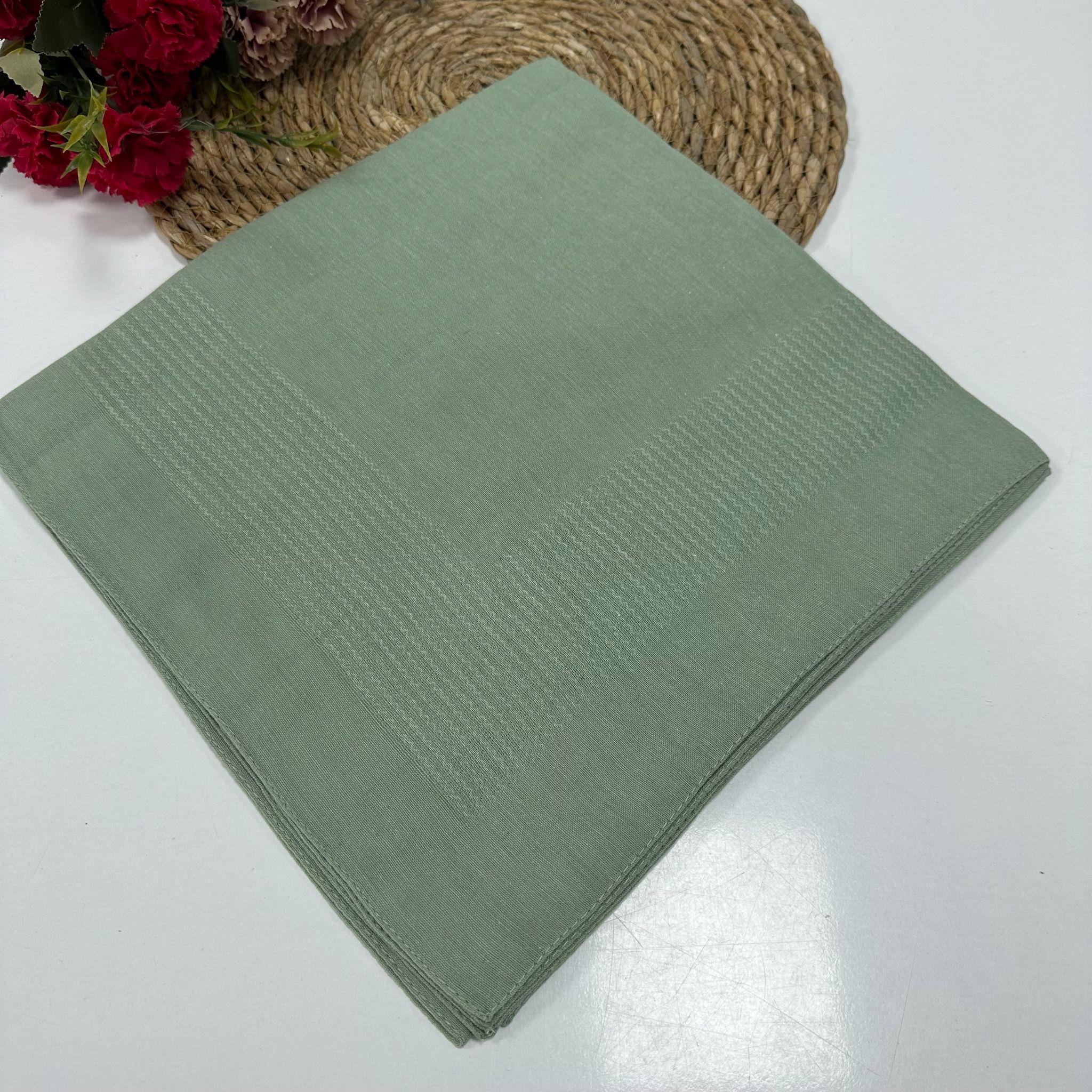 Miray 120 cm Pano Pamuk Eşarp Su Yeşili  BYA0430