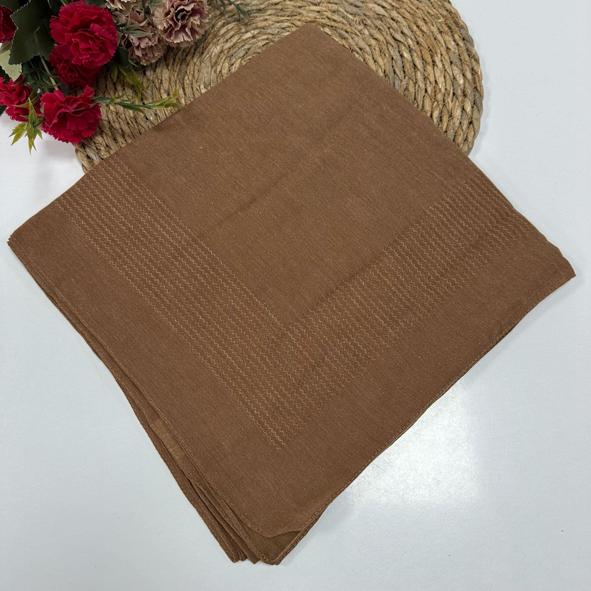 Miray 120 cm Pano Pamuk Eşarp Tarçın  BYA0404