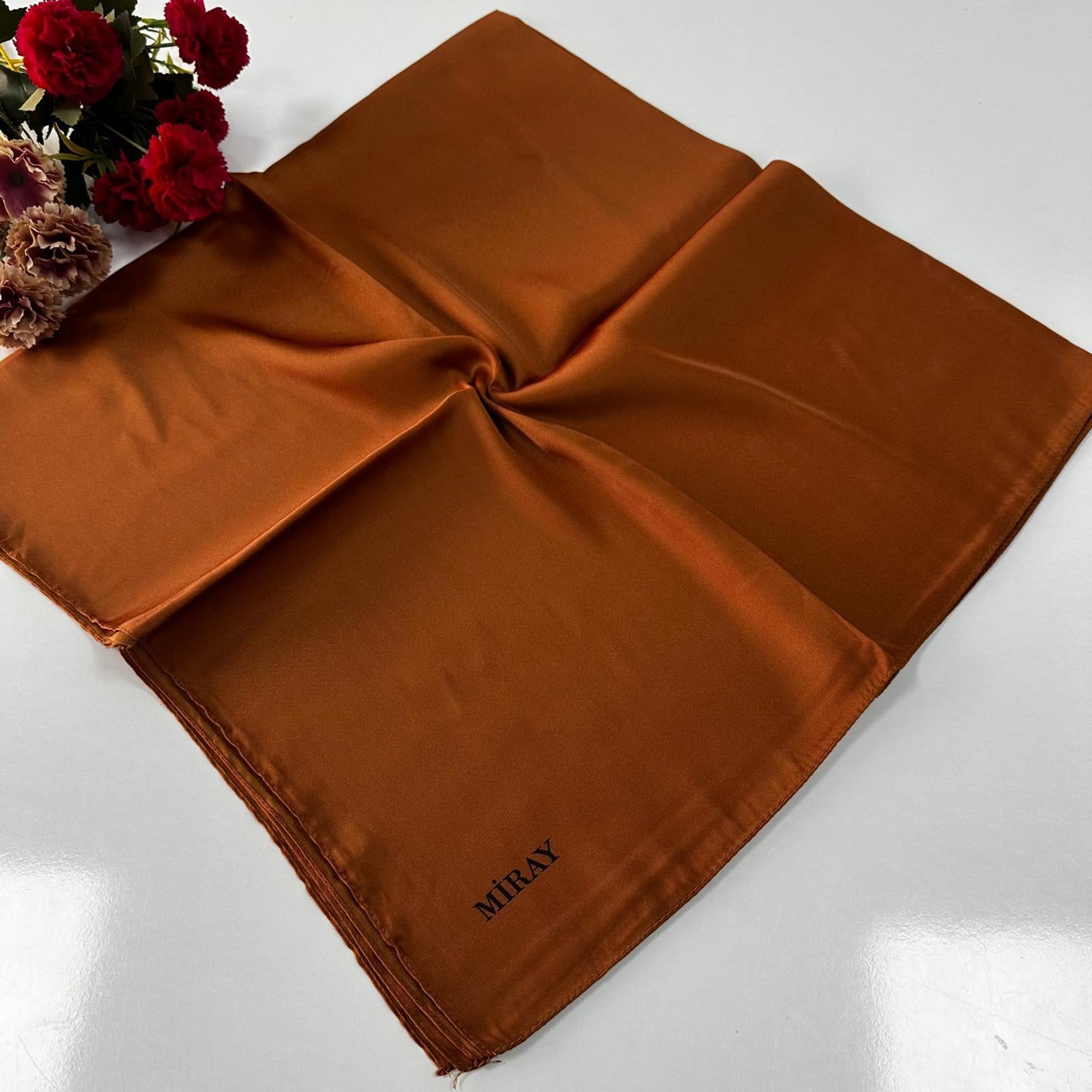 Miray Düz Kristal Eşarp Taba LTA0513