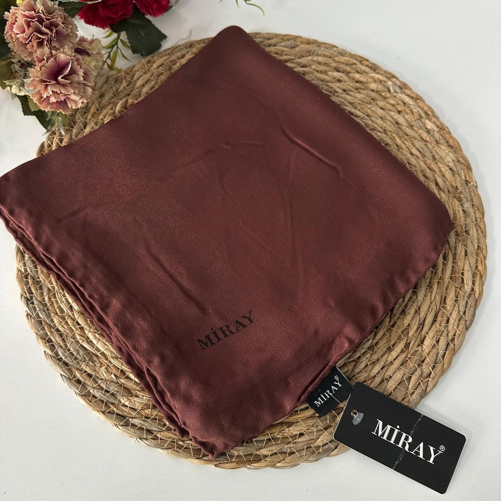 Miray Elegance Eşarp Soft Kızıl Kahve  VTG0125