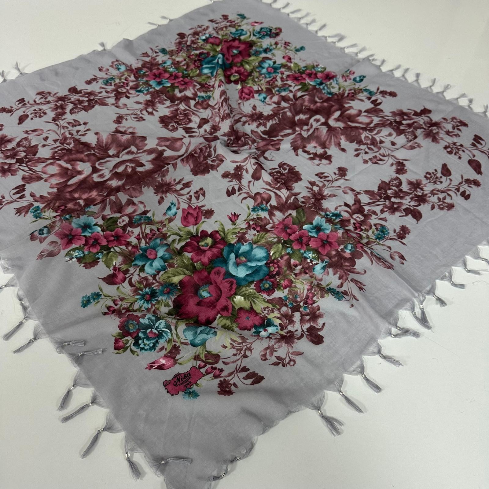 Nisa İpek Sökme Boncuklu Eşarp  SBC2204
