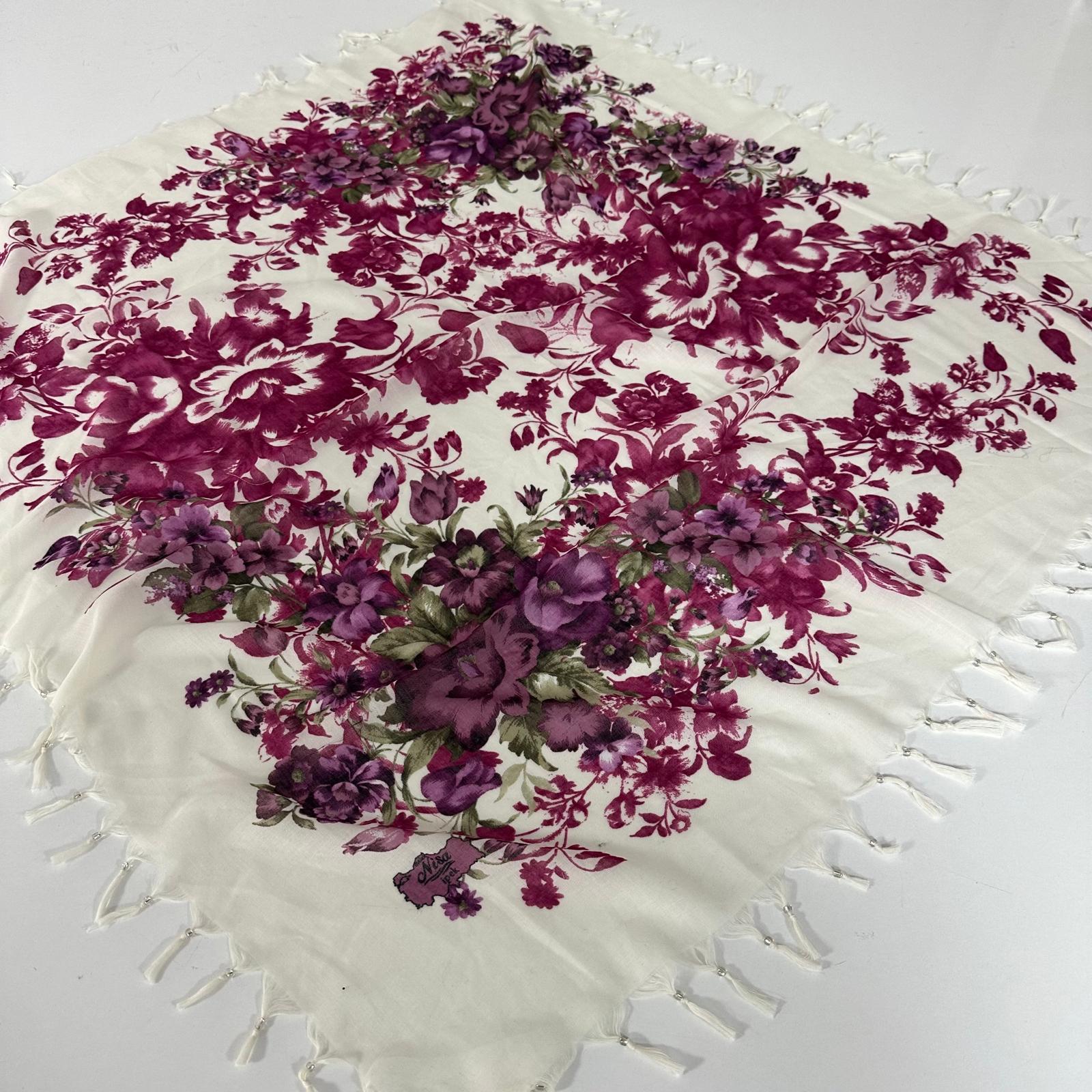 Nisa İpek Sökme Boncuklu Eşarp  SBC2206