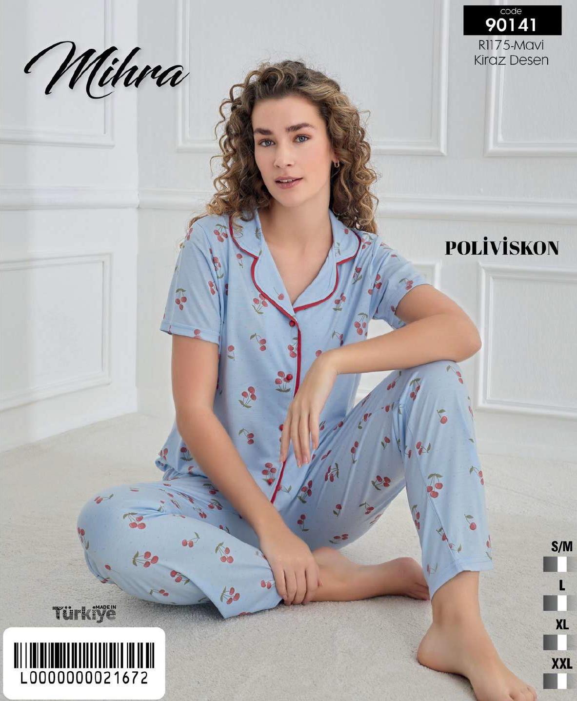 Poliviskon Düğmeli PJT3401 Pijama Takımı