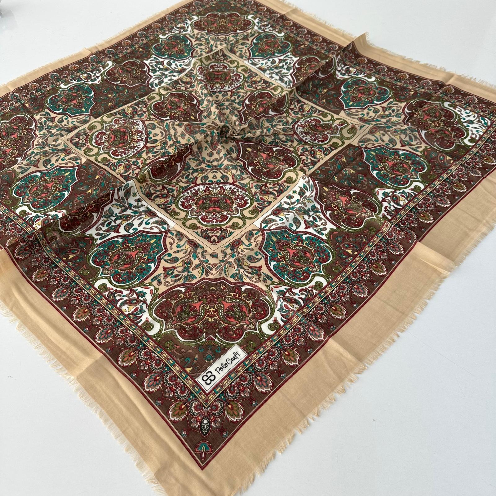 Polo Craft Yazlık Çekme Koton Eşarp Çiçekli PRC0712