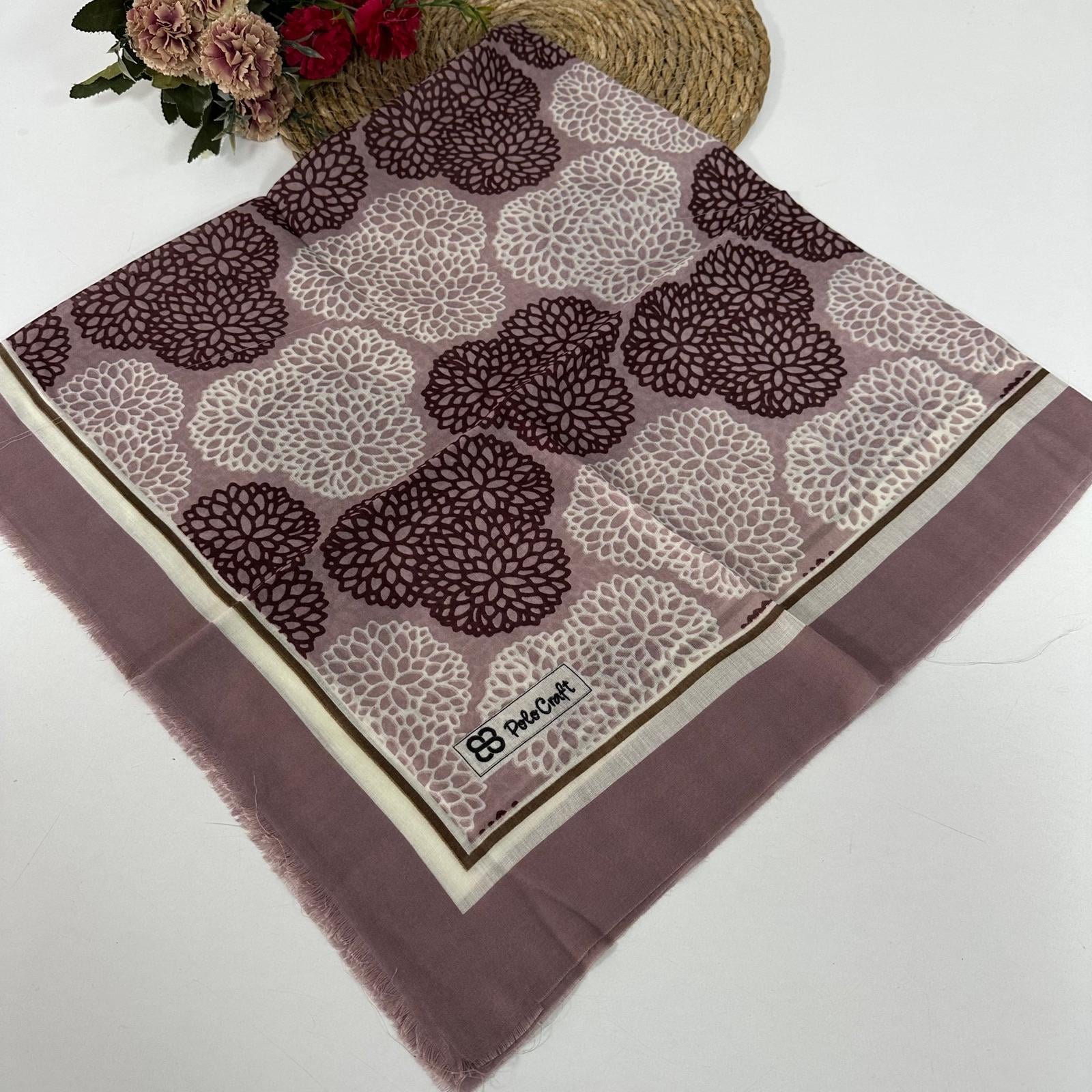 Polo Craft Yazlık Çekme Koton Eşarp Çiçekli PRC0902