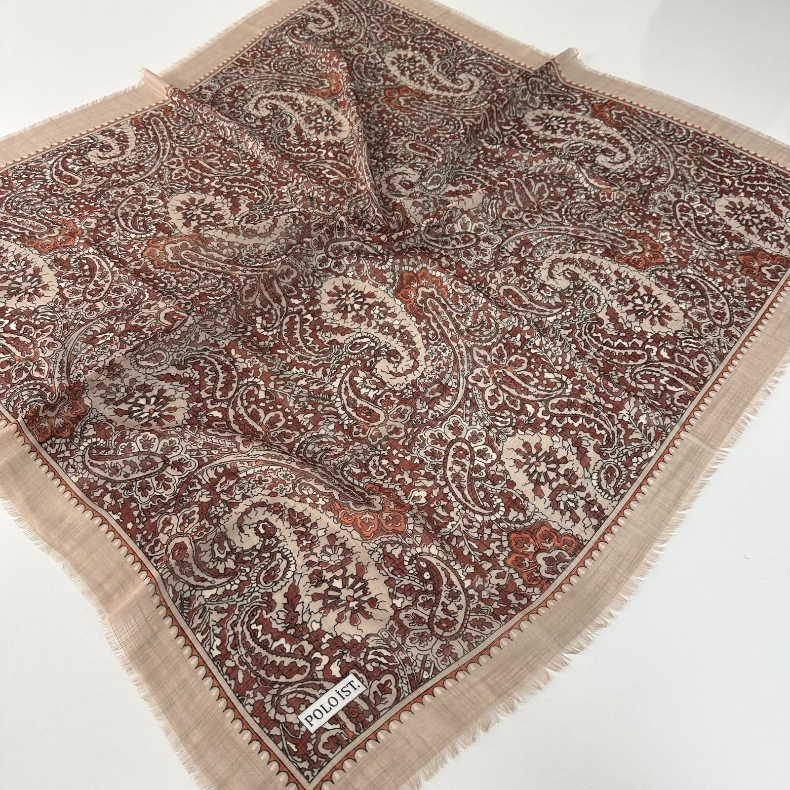 Polo İst. Pamuklu Flamlı Eşarp PFW4005