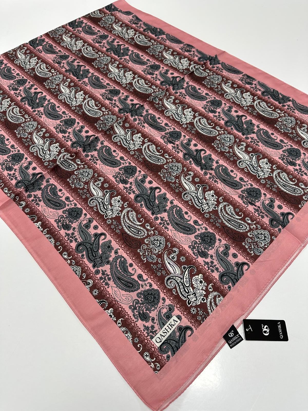 QASHKA Soft Pamuklu Şal Etro Desen LBD0512