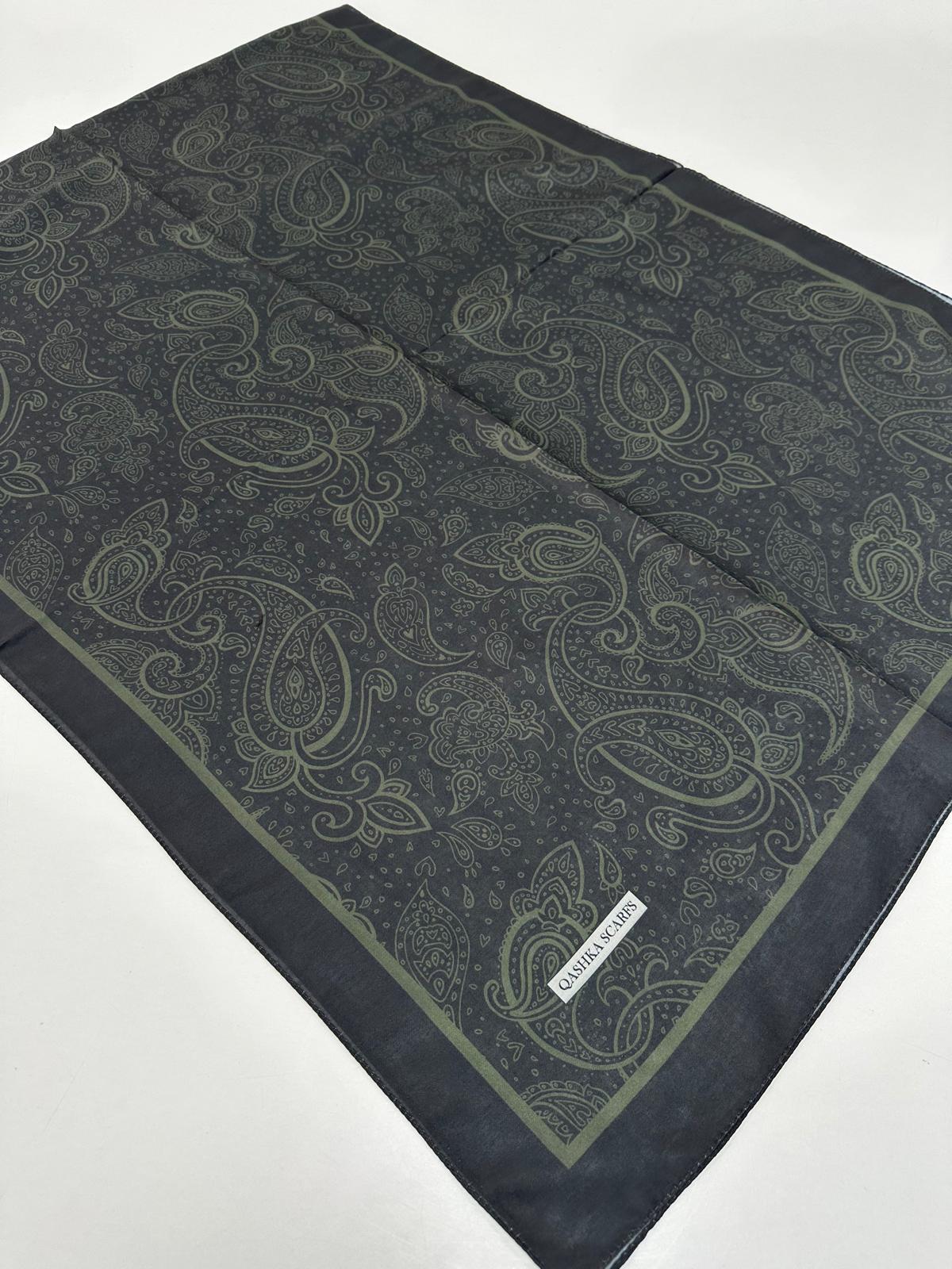 QASHKA Soft Pamuklu Şal Etro Desen LBD1013