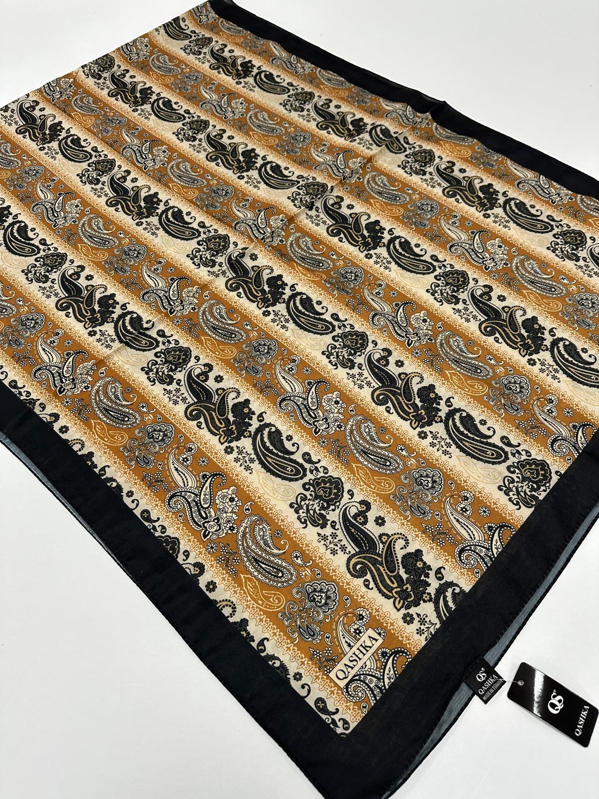 QASHKA Soft Pamuklu Şal Etro Desen LBD0506