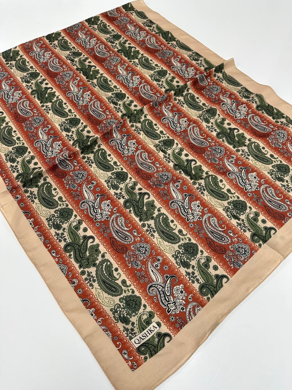 QASHKA Soft Pamuklu Şal Etro Desen LBD0507