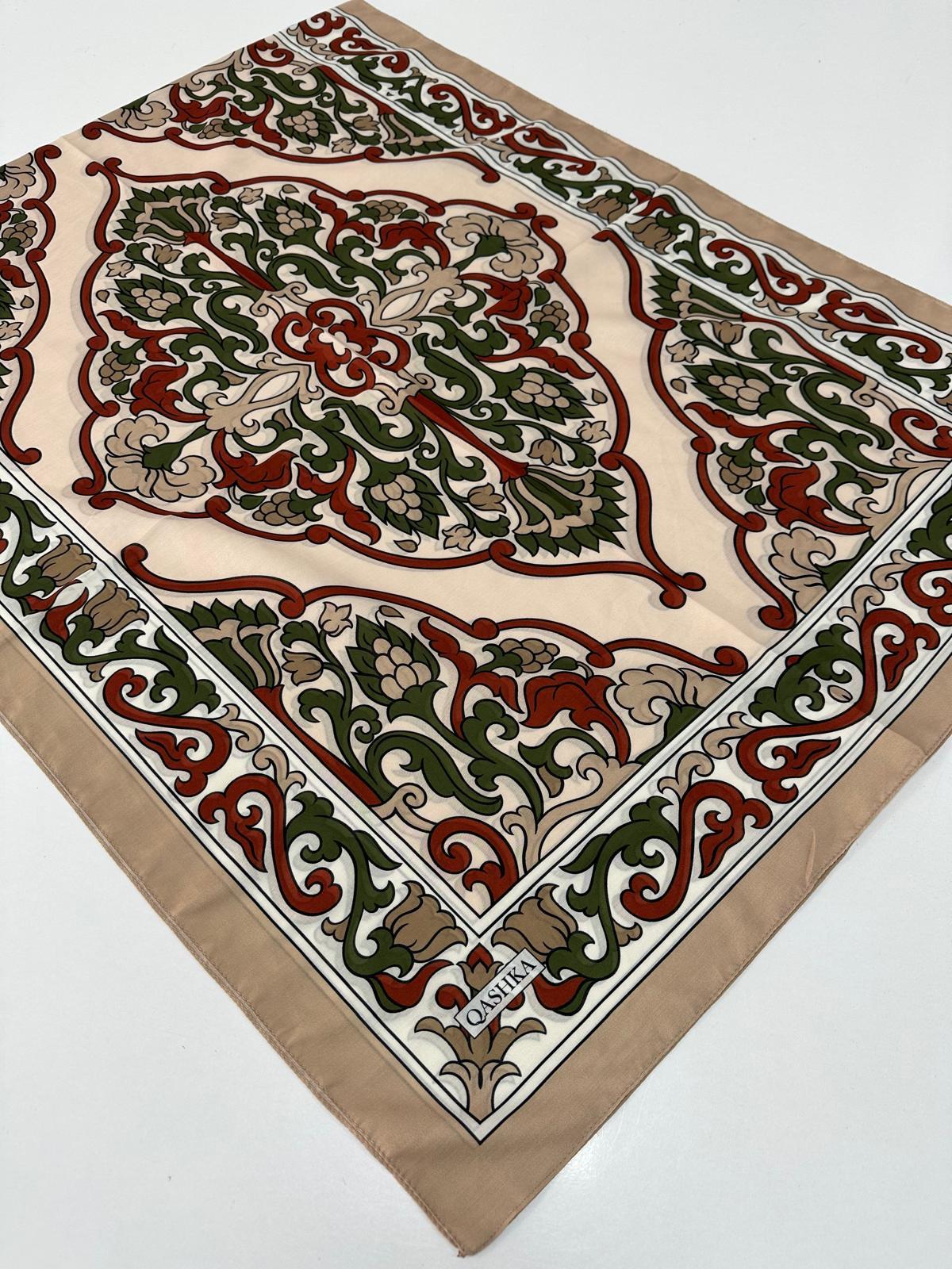 QASHKA Soft Pamuklu Şal Etro Desen LBD0702