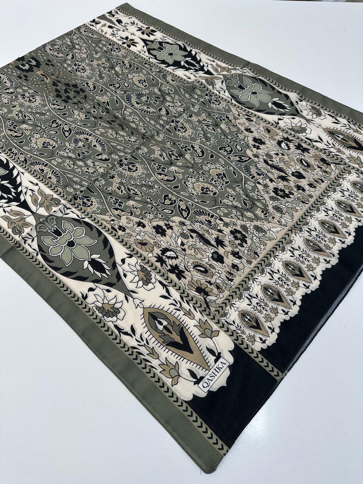 QASHKA Soft Pamuklu Şal Etro Desen LBD1506