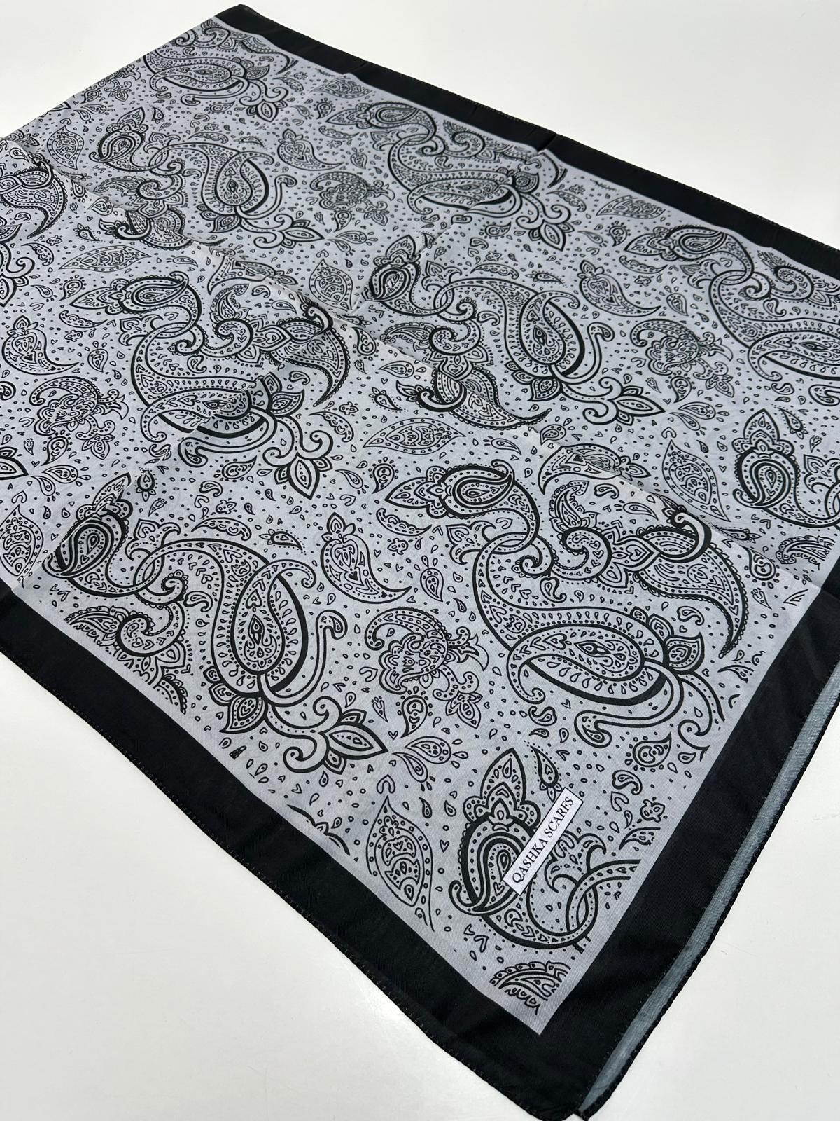 QASHKA Soft Pamuklu Şal Etro Desen LBD1010