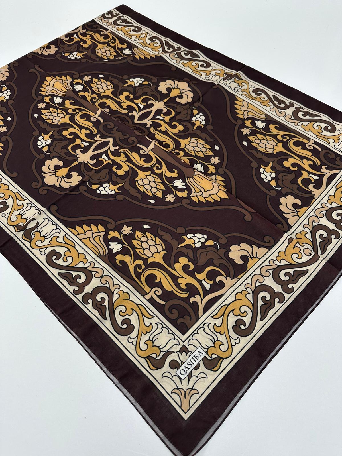 QASHKA Soft Pamuklu Şal Etro Desen LBD0703