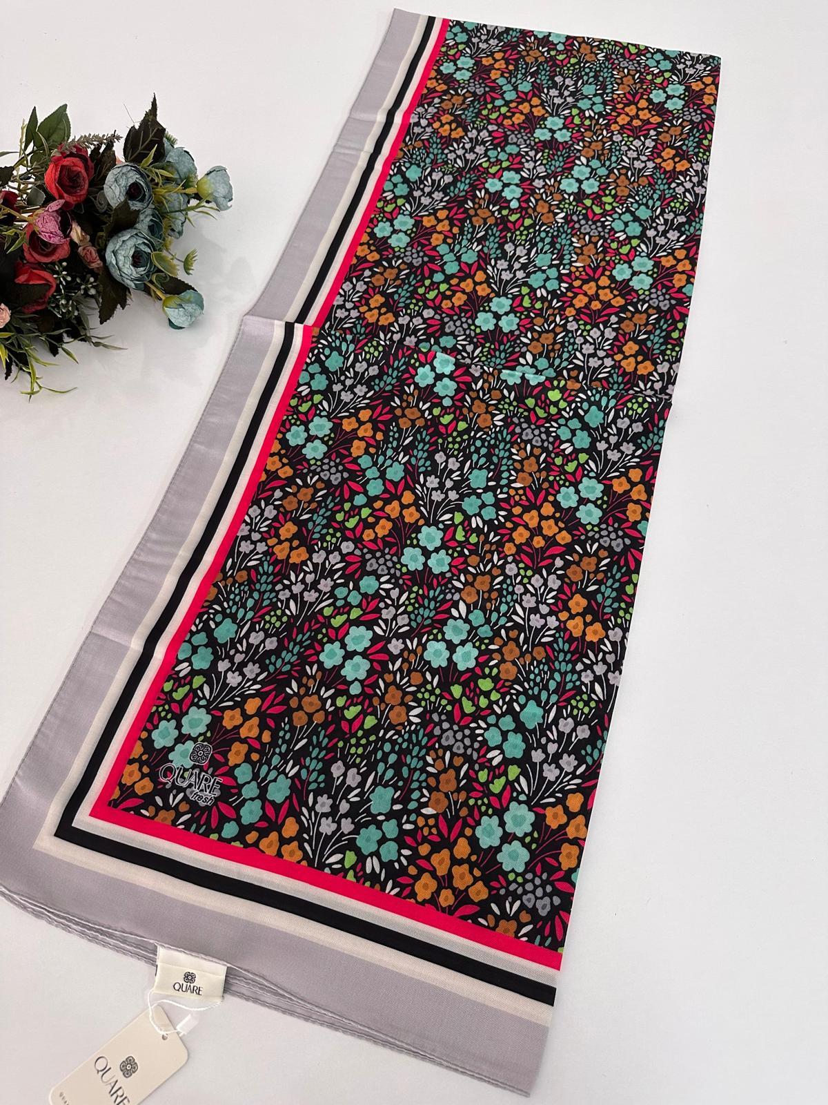 Quare Soft Pamuklu Desenli Şal LDSQ1402