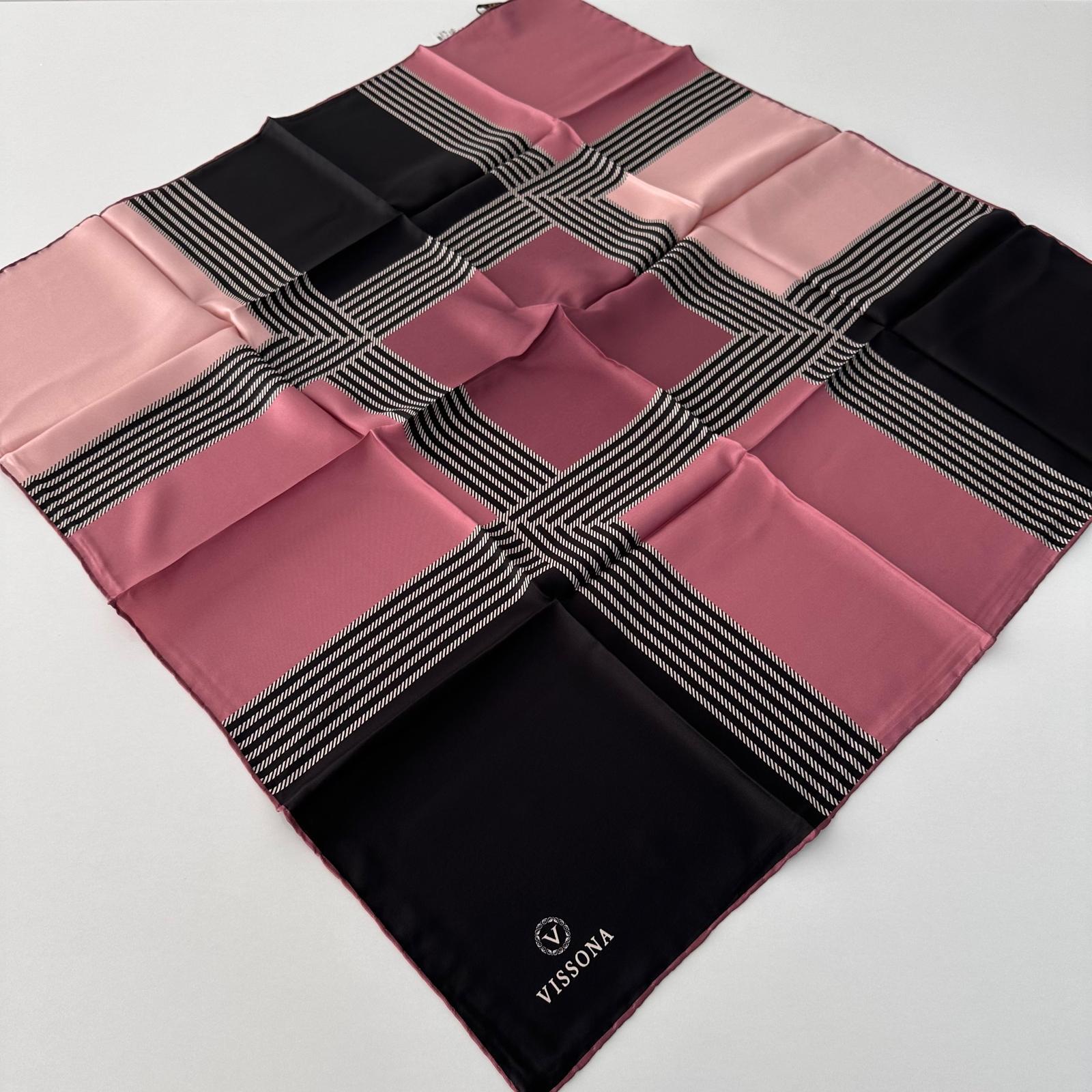 Vissona Twill İpek Eşarp Koyu Pudra IPK4101