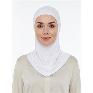 Krem Lavender Tesettür Bone Beyaz