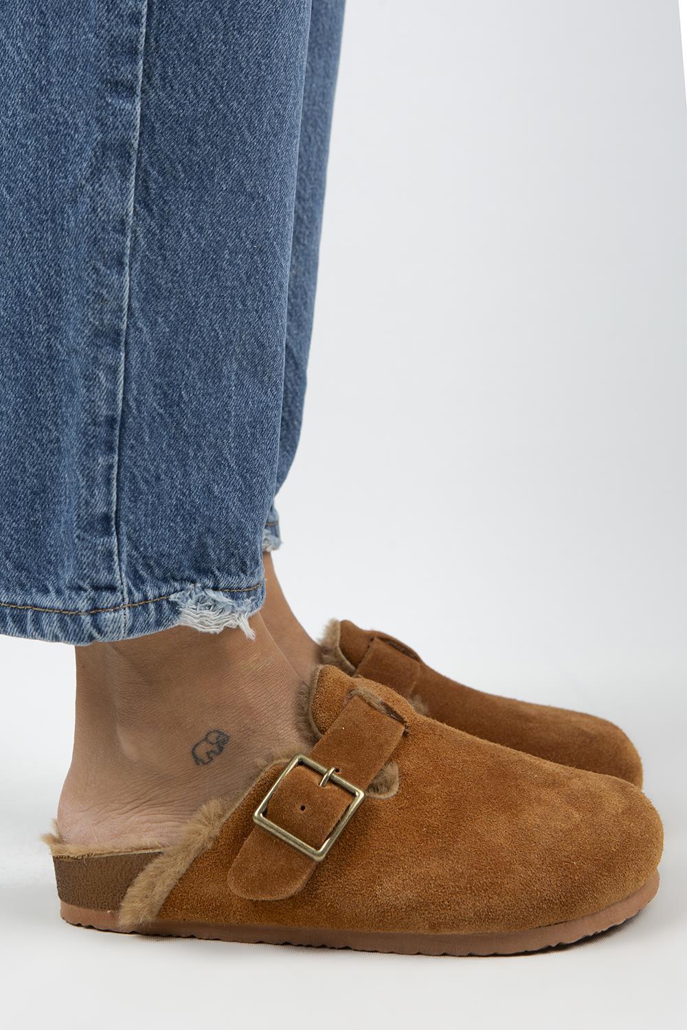 Manijero Zeta Kürklü Kadın Hakiki Deri Kürklü Hakiki Deri Kemerli