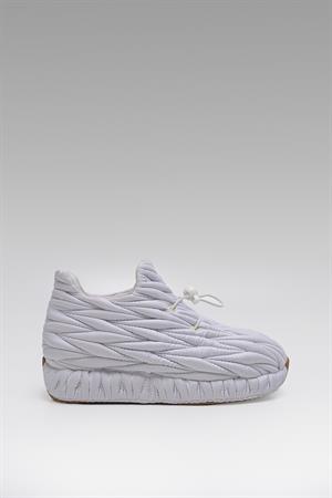 Breezy Paraşüt Kumaş Sneaker Spor Ayakkabı Beyaz