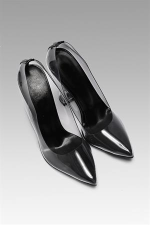 Princess Siyah Şeffaf Kadeh Topuklu Ayakkabı