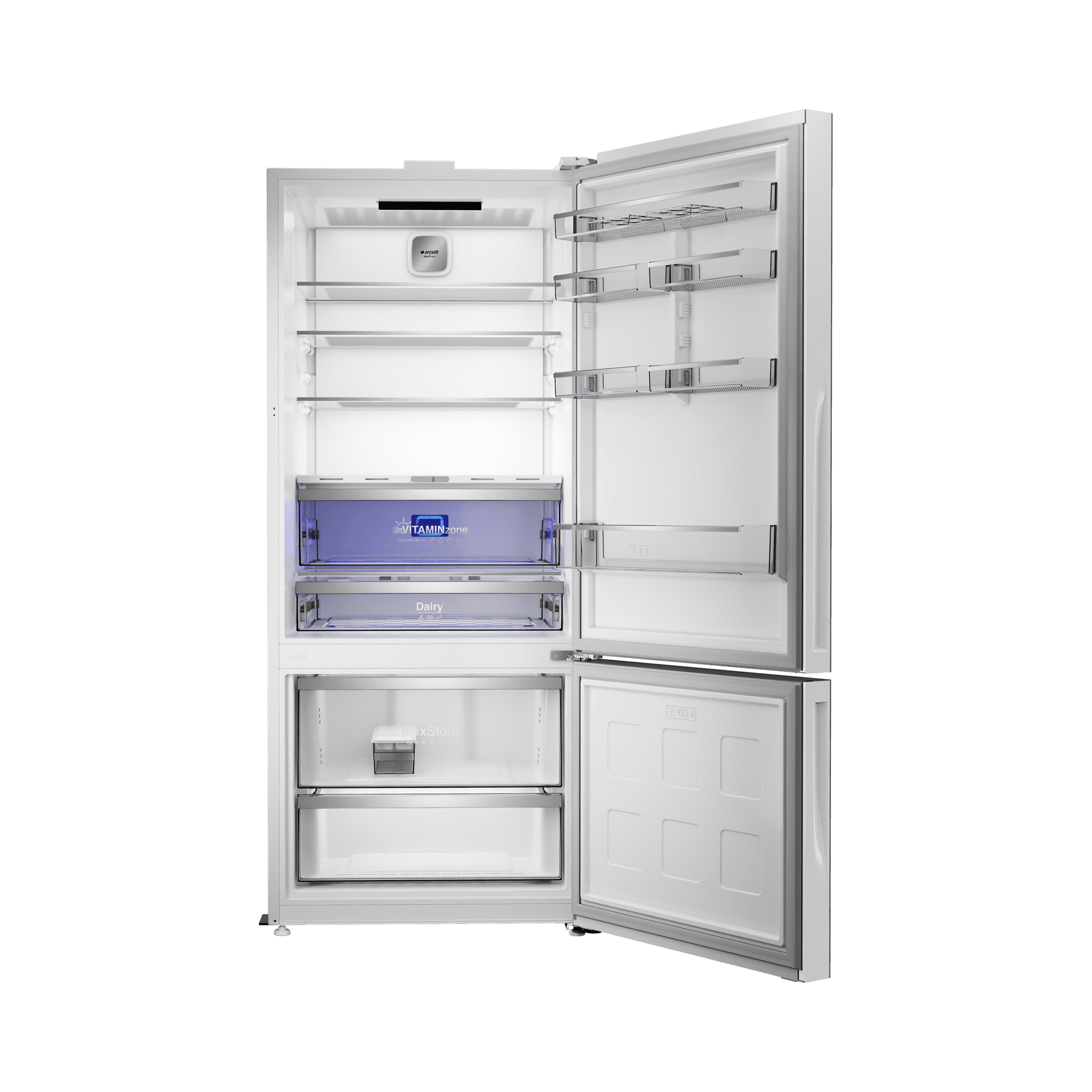Arçelik 278551 EBC AI Fit Yapay Zeka Teknolojili Alttan Donduruculu Buzdolabı
