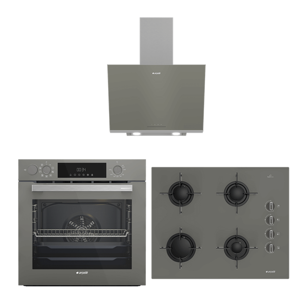 ARÇELİK GRION BUHAR DESTEKLİ AFRY SET (ADE 606-2 G - OCD T 651 EG - AFC 361 G)
