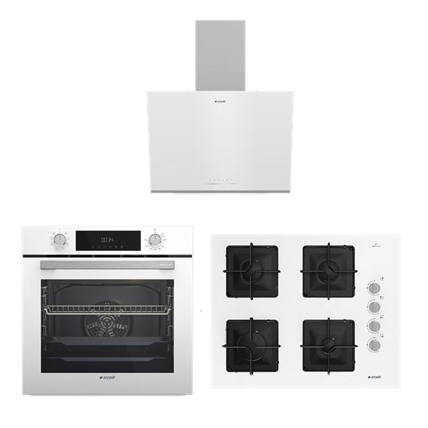 ARÇELİK KARE OCAKLI BEYAZ SET (ADE 606-2 B - OCD K 651 EB - AFC 361 B)