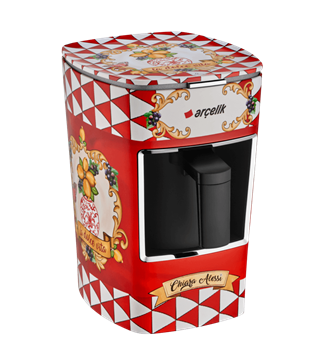 Arçelik Chiara Alessi K 3300 CR Capri Red Türk Kahve Makinesi