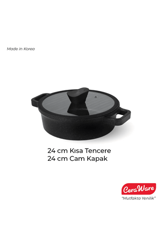 Ceraware Vetta Megastone Kaplama Yapışmaz 24 Cm Kısa Tencere