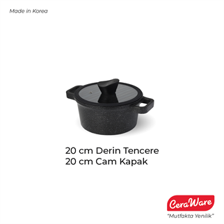 Ceraware Vetta Megastone Kaplama Yapışmaz 20 cm Derin Tencere