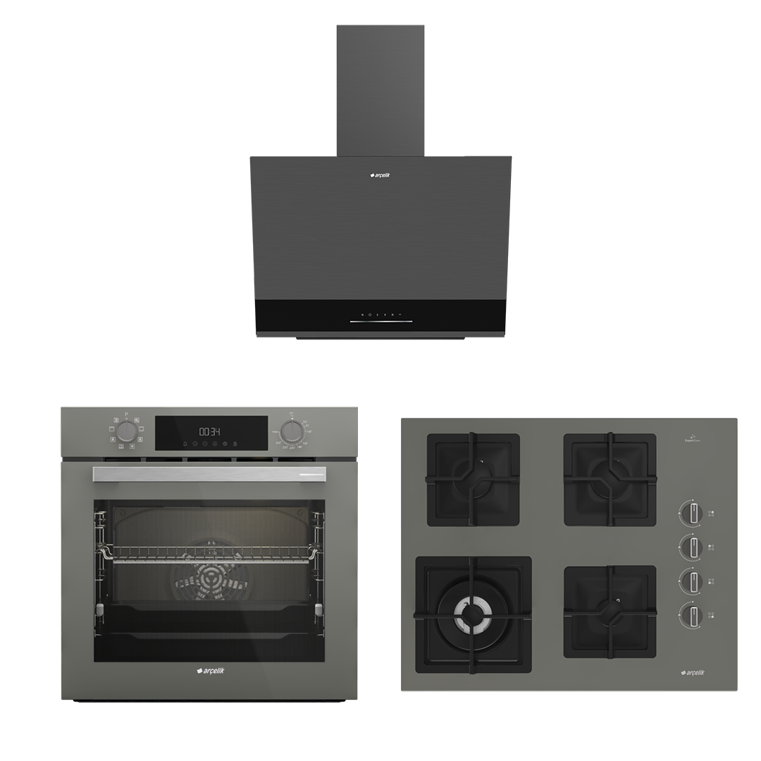 Arçelik Yeni Model Cam Ankastre Set (ADE 606-2 D - OCD K 651 DWYG - AFC 341 G)