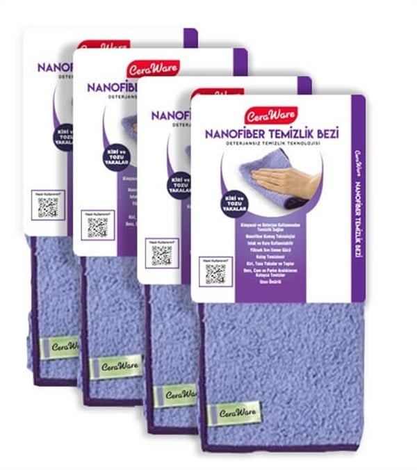 Ceraware Nanofiber Temizlik Bezi 4'Lü