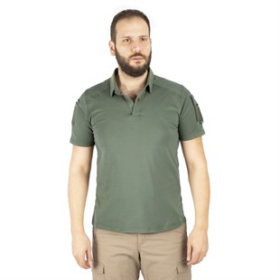 Combat Tactical Polo Yaka Kısa Kollu Taktik Tişört Haki 802 Pike