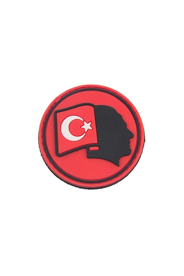 Atatürk Silüeti Ve Türk Bayrağı Silikon Patch Arma 4 Renk