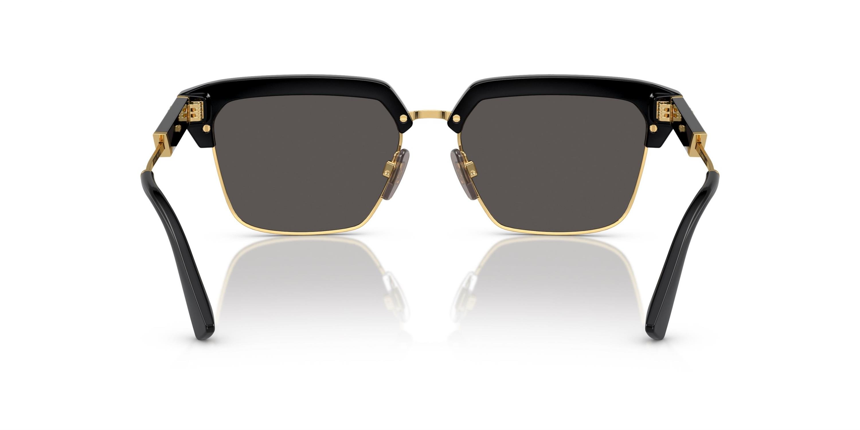 Dolce & Gabbana Dg 6185 501/87 Unisex Square Sunglasses Black/gold