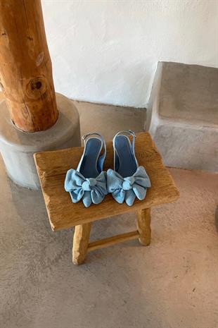 Leonie Kot Fiyonklu Topuklu Ayakkabı