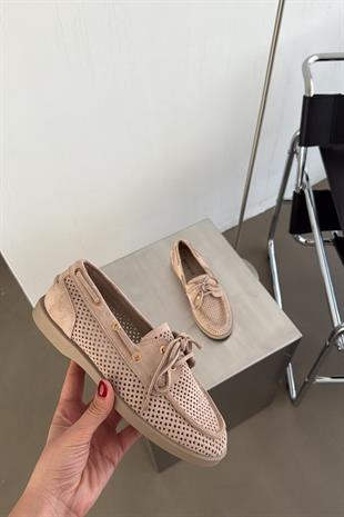 Novo Bej Süet Loafer 